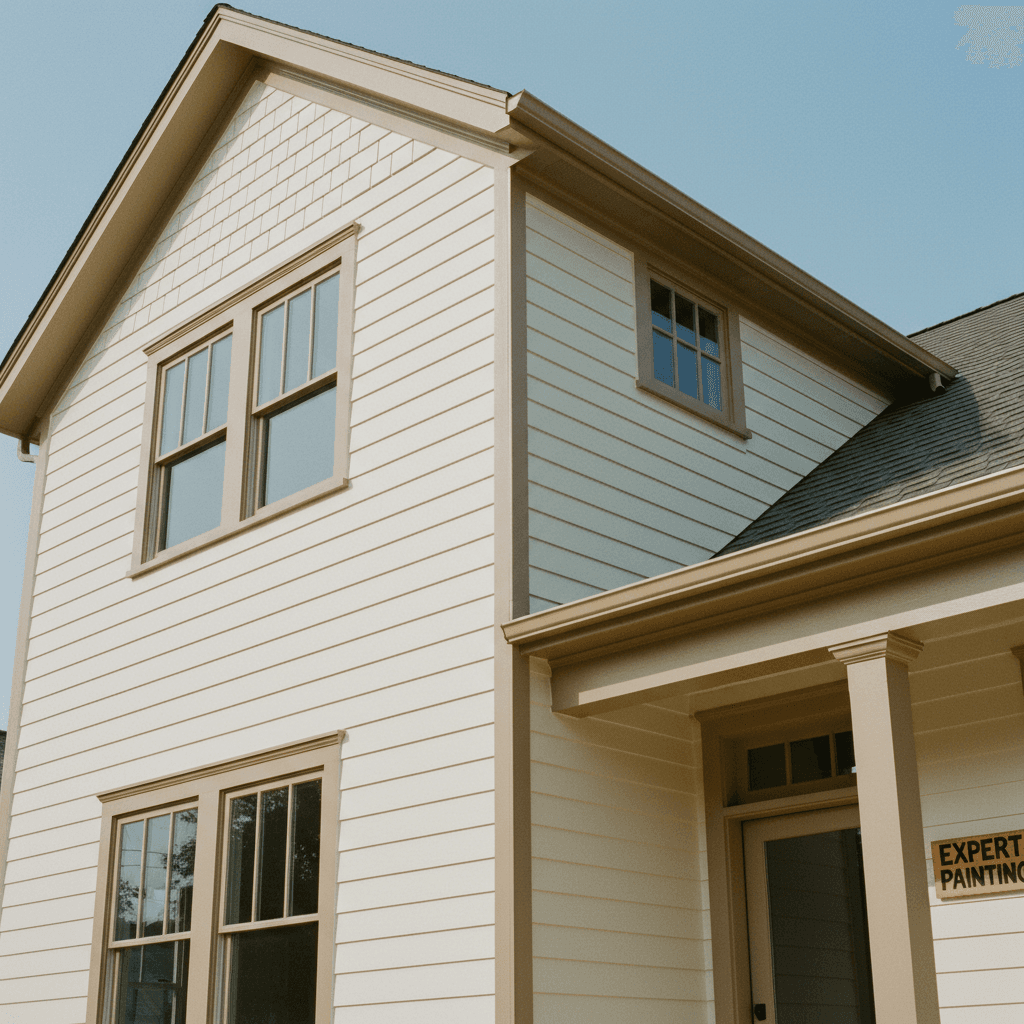 Residential exterior paint job completed